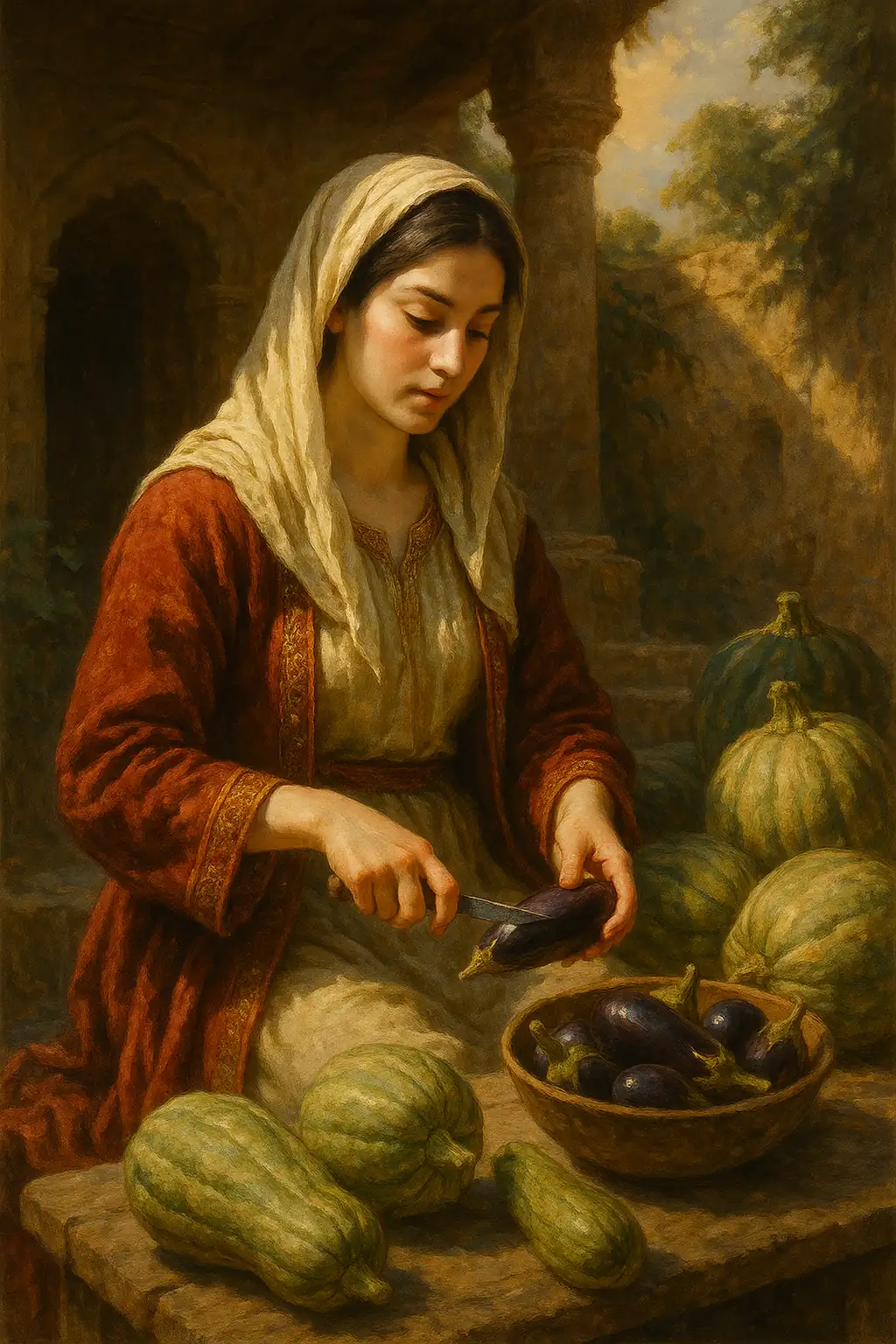 First Harvests of Gorgan — Squash and Eggplant